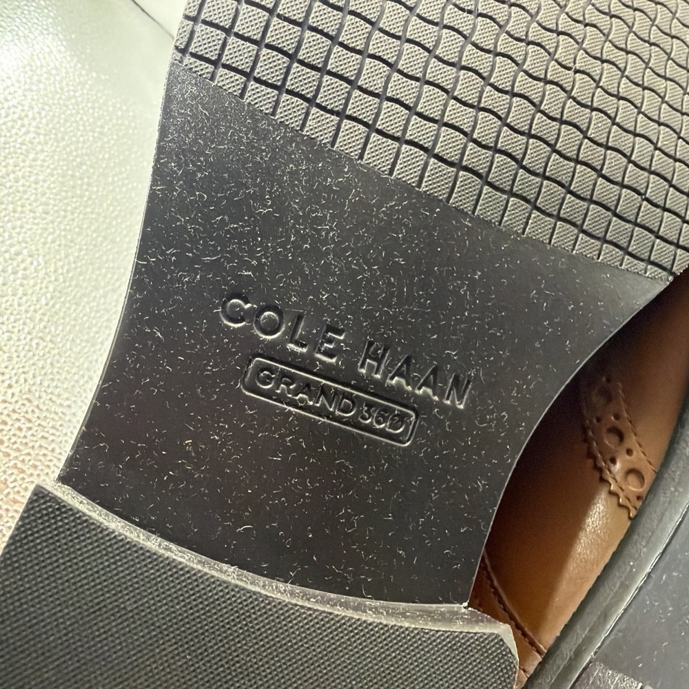 COLE HAAN Mens Dress Shoes 'Me Wing Oxford' Lace up C34598 Tan size 9 - Picture 11 of 15